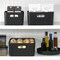 mDesign Medium Metal Kitchen Storage Container Bin Basket with Handles